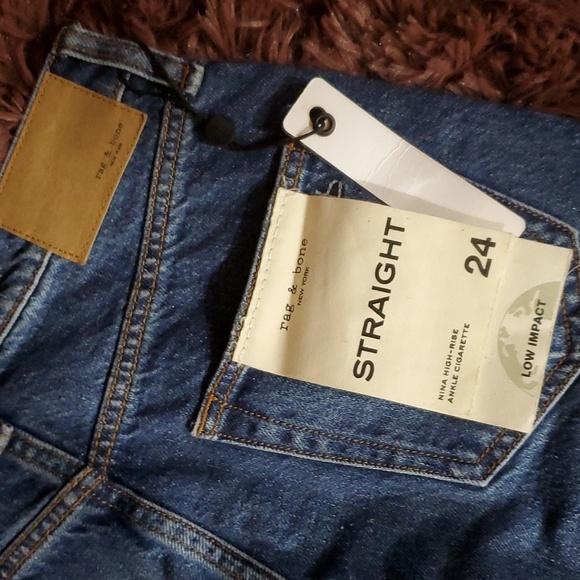 Rag & Bone Distressed Hem NWT Straight Jeans NWT - Picture 4 of 6